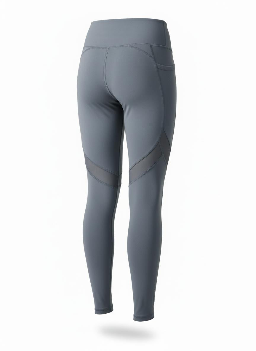 Women's Leggings with a Mesh Panel Cut