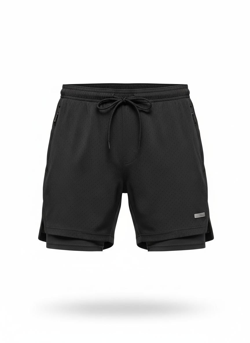 Women's Tennis Shorts with a Double-Layer Cut