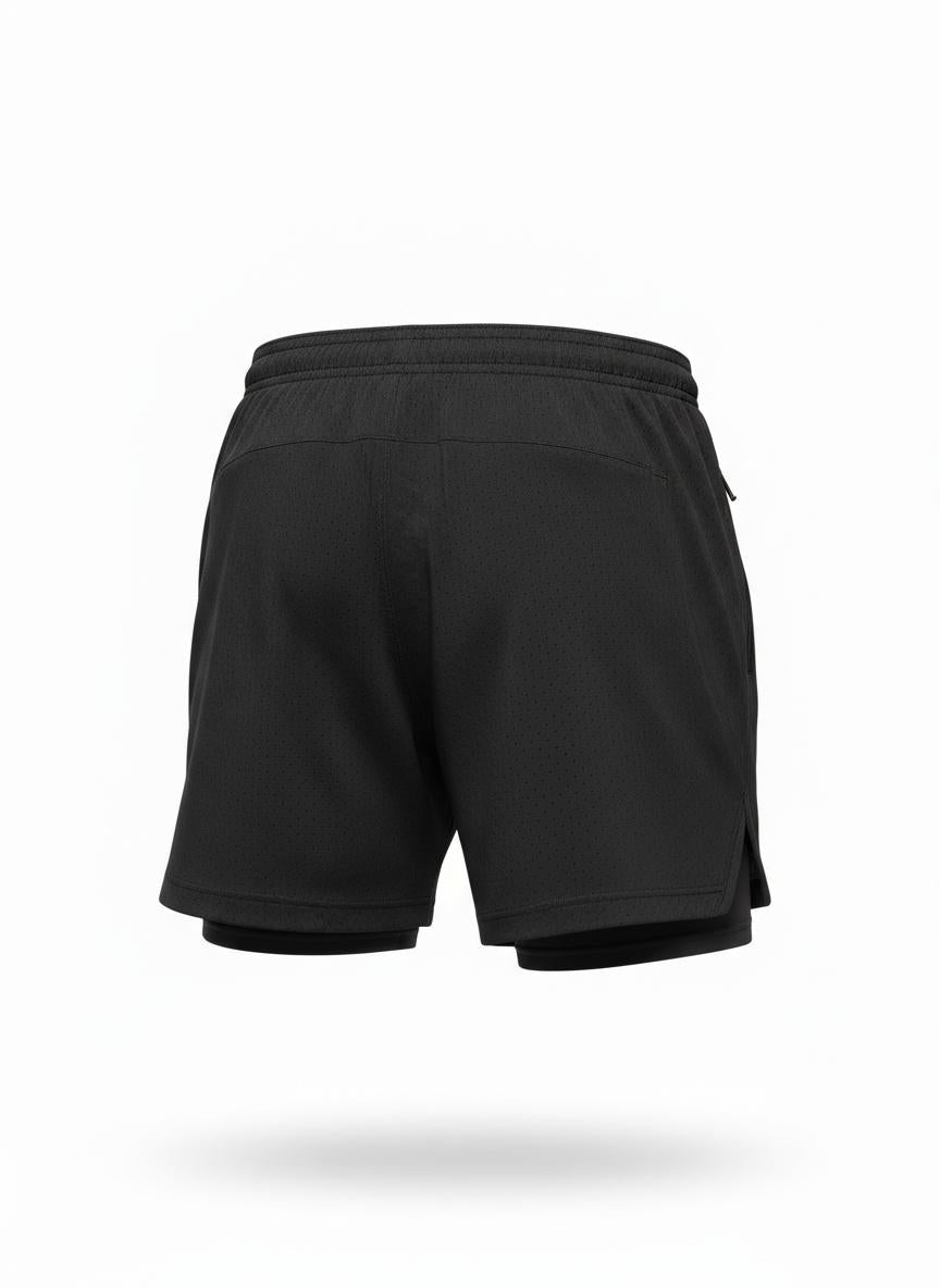 Women's Tennis Shorts with a Double-Layer Cut