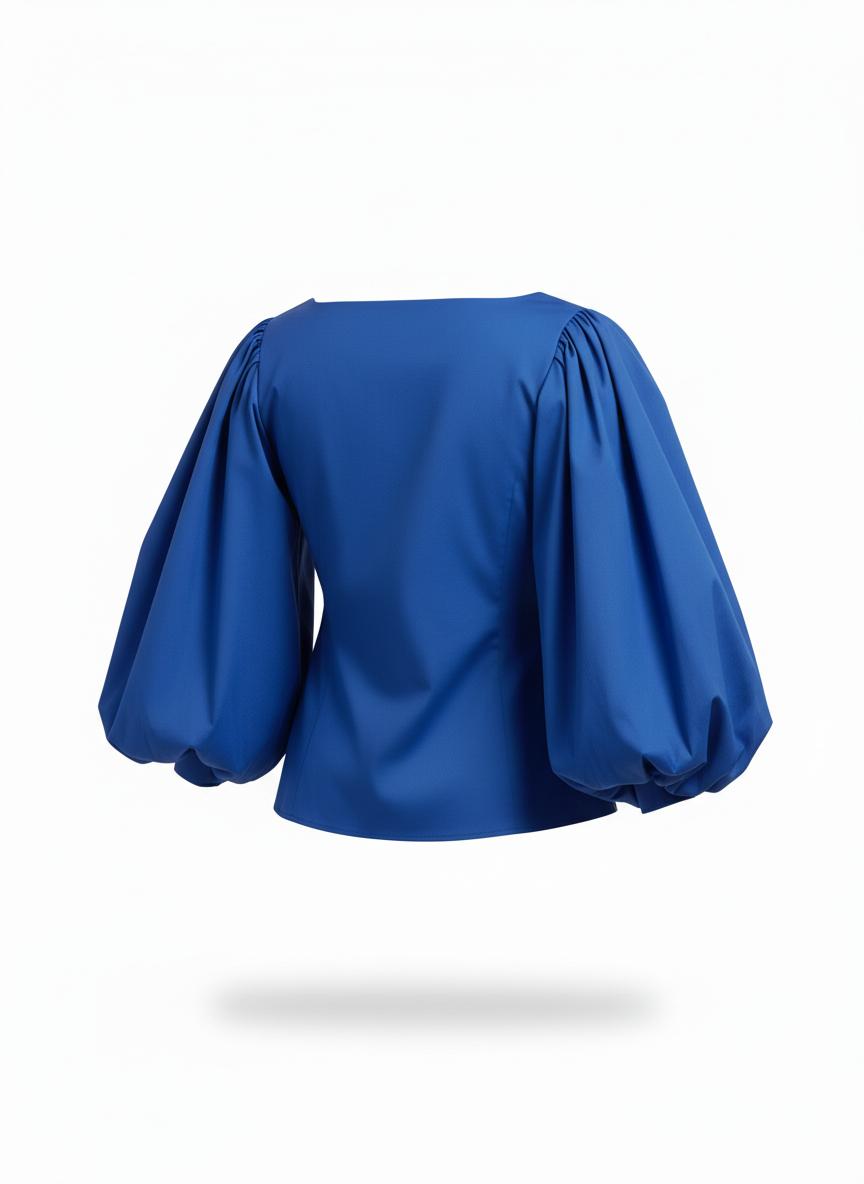 Women's Blouse with a Puff Sleeve Cut