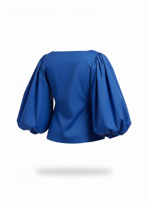 Women's Blouse with a Puff Sleeve Cut