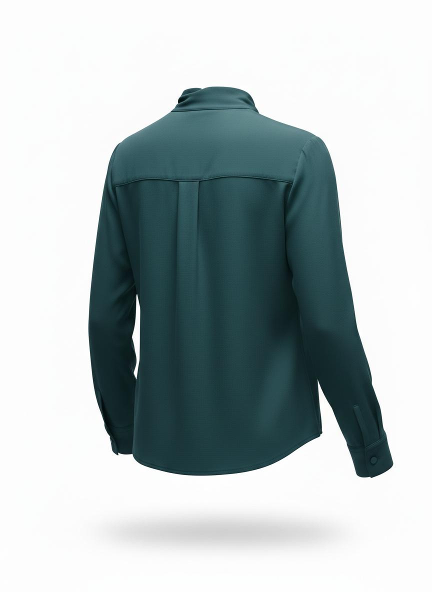 Women's Blouse with a Tie Neck Cut