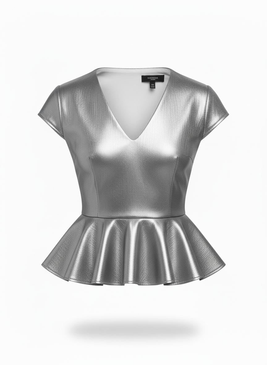Women's Blouse with a Peplum Waist Cut