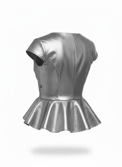 Women's Blouse with a Peplum Waist Cut