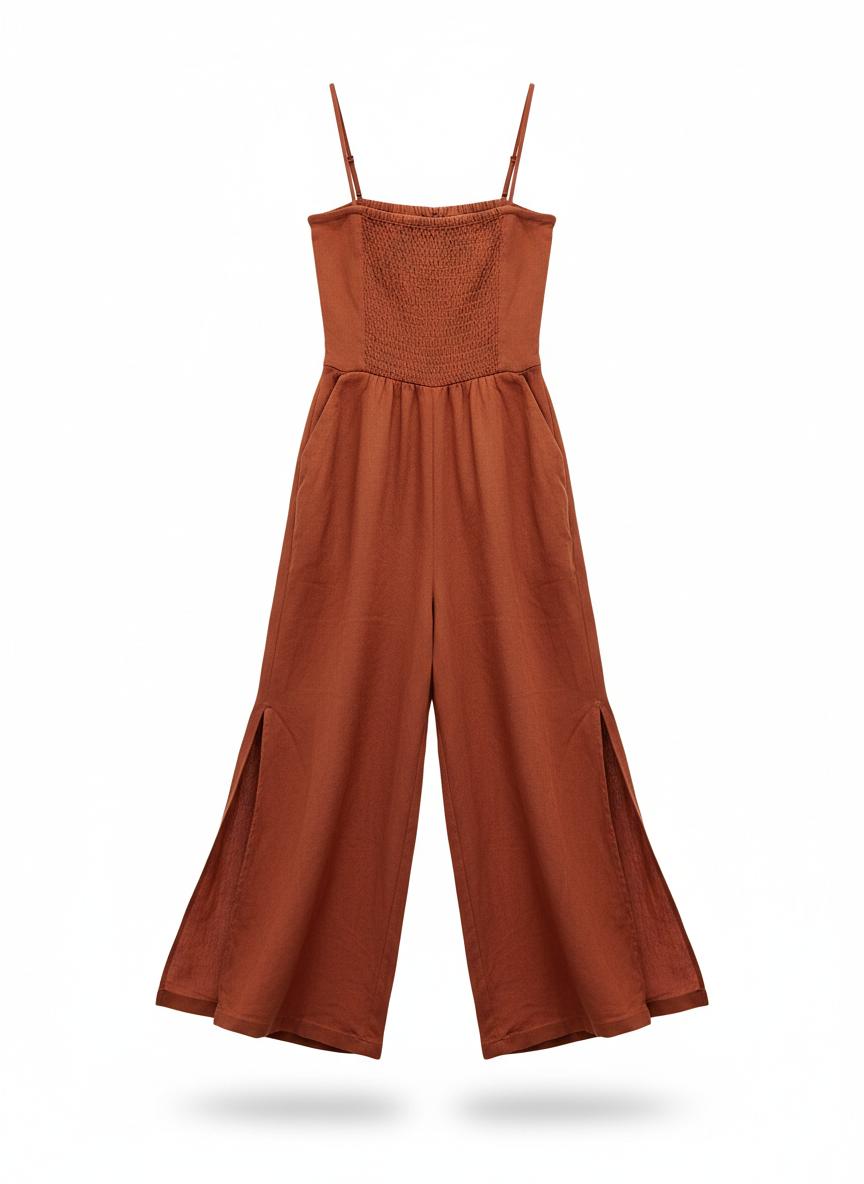 Women's Jumpsuit with a Cropped Strappy Cut
