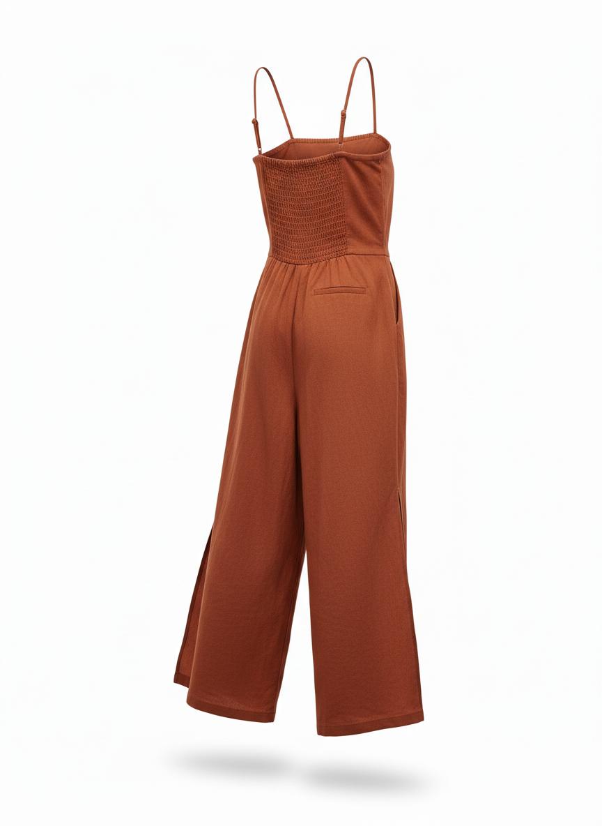 Women's Jumpsuit with a Cropped Strappy Cut