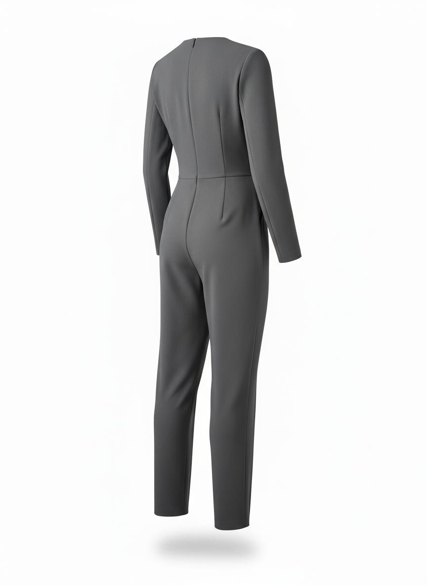 Women's Jumpsuit with a Long Sleeve Straight Cut