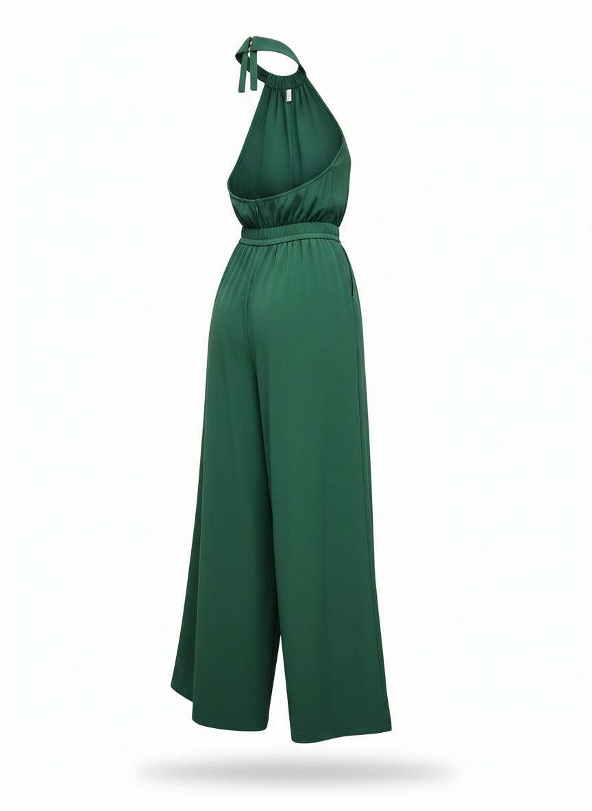 Women's Jumpsuit with a Halter Neck Cut