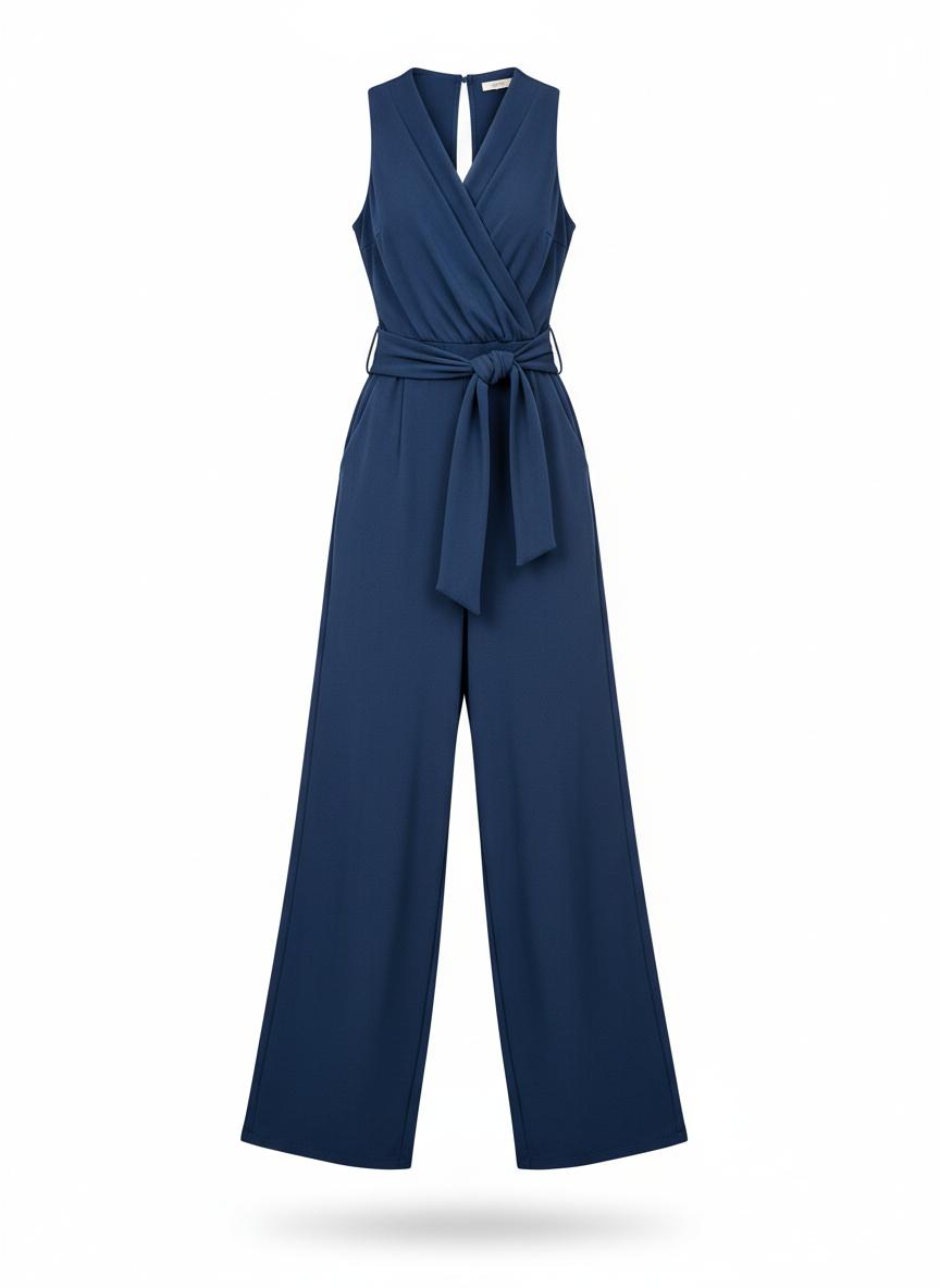Women's Jumpsuit with a Wrap Front Cut